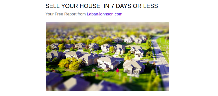 Free Report: How to Sell Your House in 7 Days Or Less (pdf)